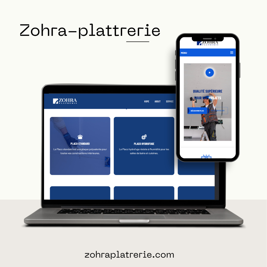 Zohra Plâtrerie - Site Web Statique